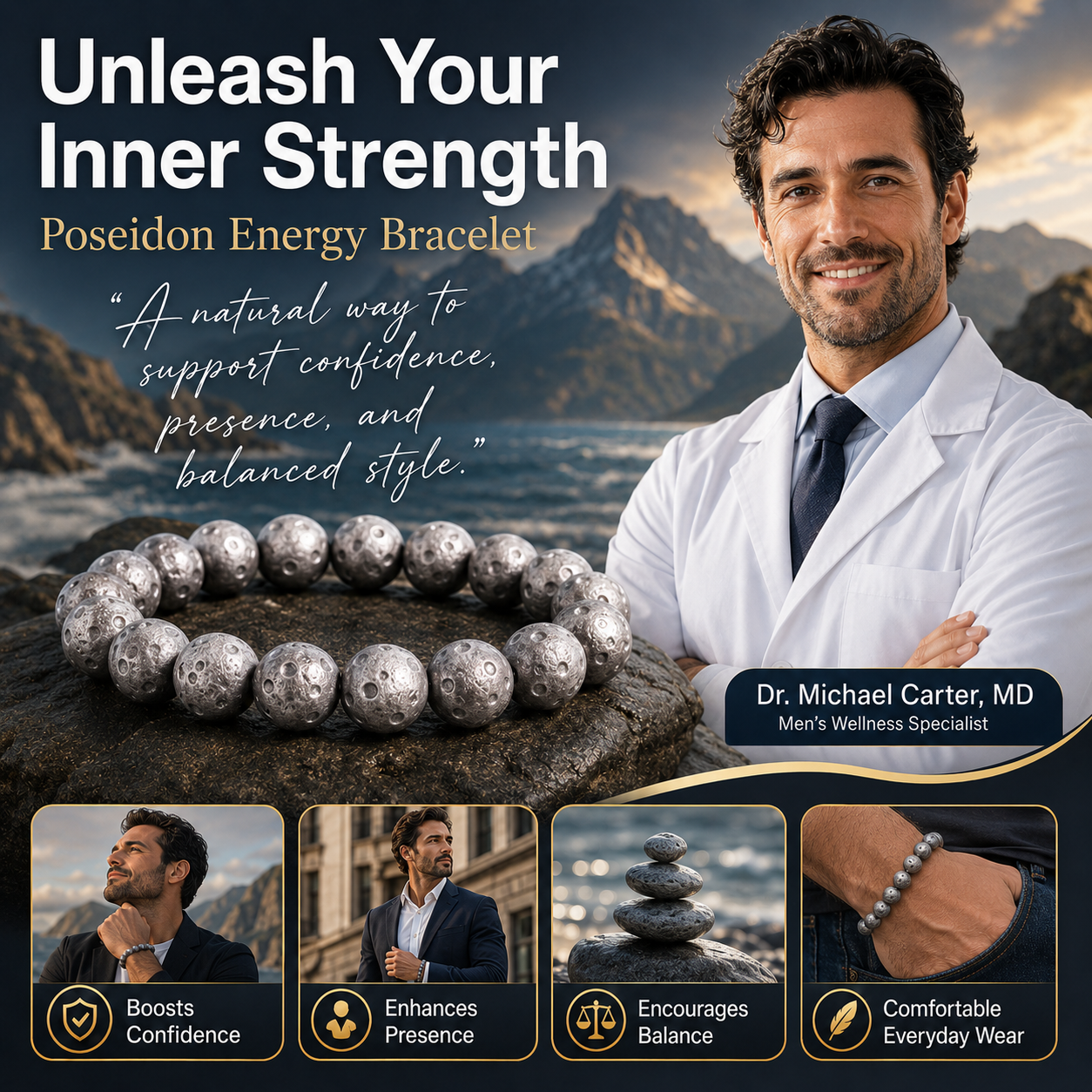 š„šŖMenās Strength & Vitality BraceletšÆšUpgrade Your Energy, Style, and Confidence