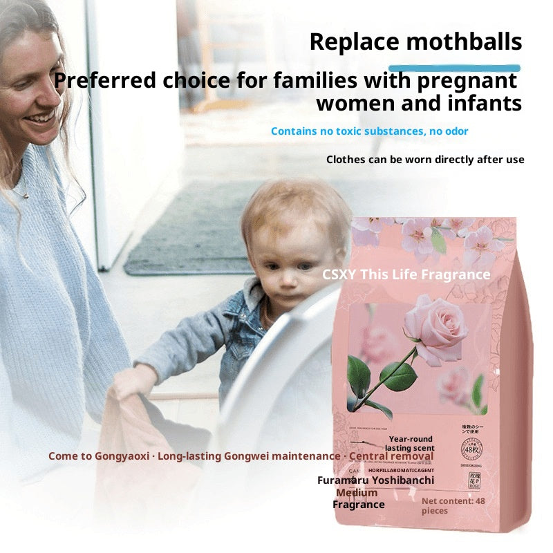 Four Seasons Universal Floral Scent Replacement for Camphor Balls, Individual Sachets for Wardrobe and Bookcase, Anti-Mold, Moisture Absorption, Odor Removal, Indoor Fragrance