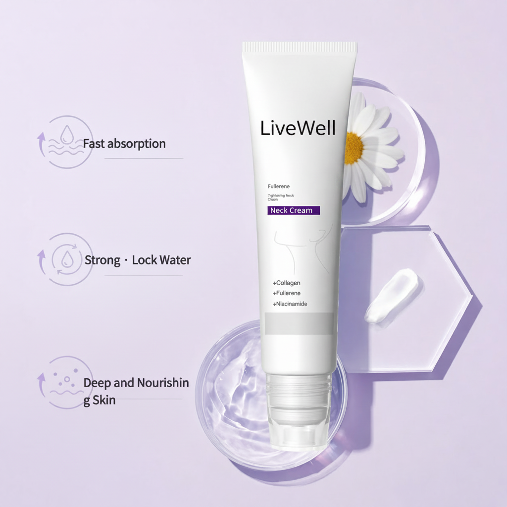 Roller Massage Neck Cream c Acid | Firms Neck, Reduces Wrinkles & Double Chin