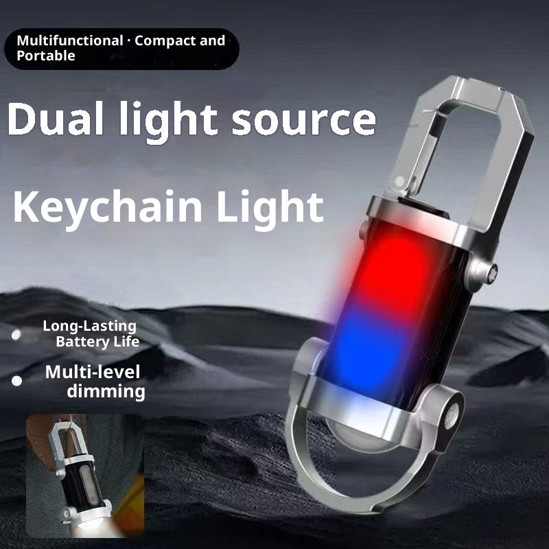 Multifunctional Mini Keychain Light Outdoor Portable Hook Lighting Pocket Light Cross-Border Portable Floodlight Flashlight