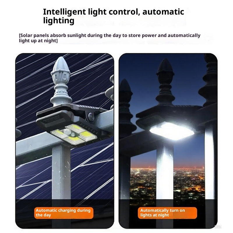 No-Drill Clip Light Solar Lighting Garden Waterproof Sensor Light Outdoor Long Battery Life Street Light LED Light