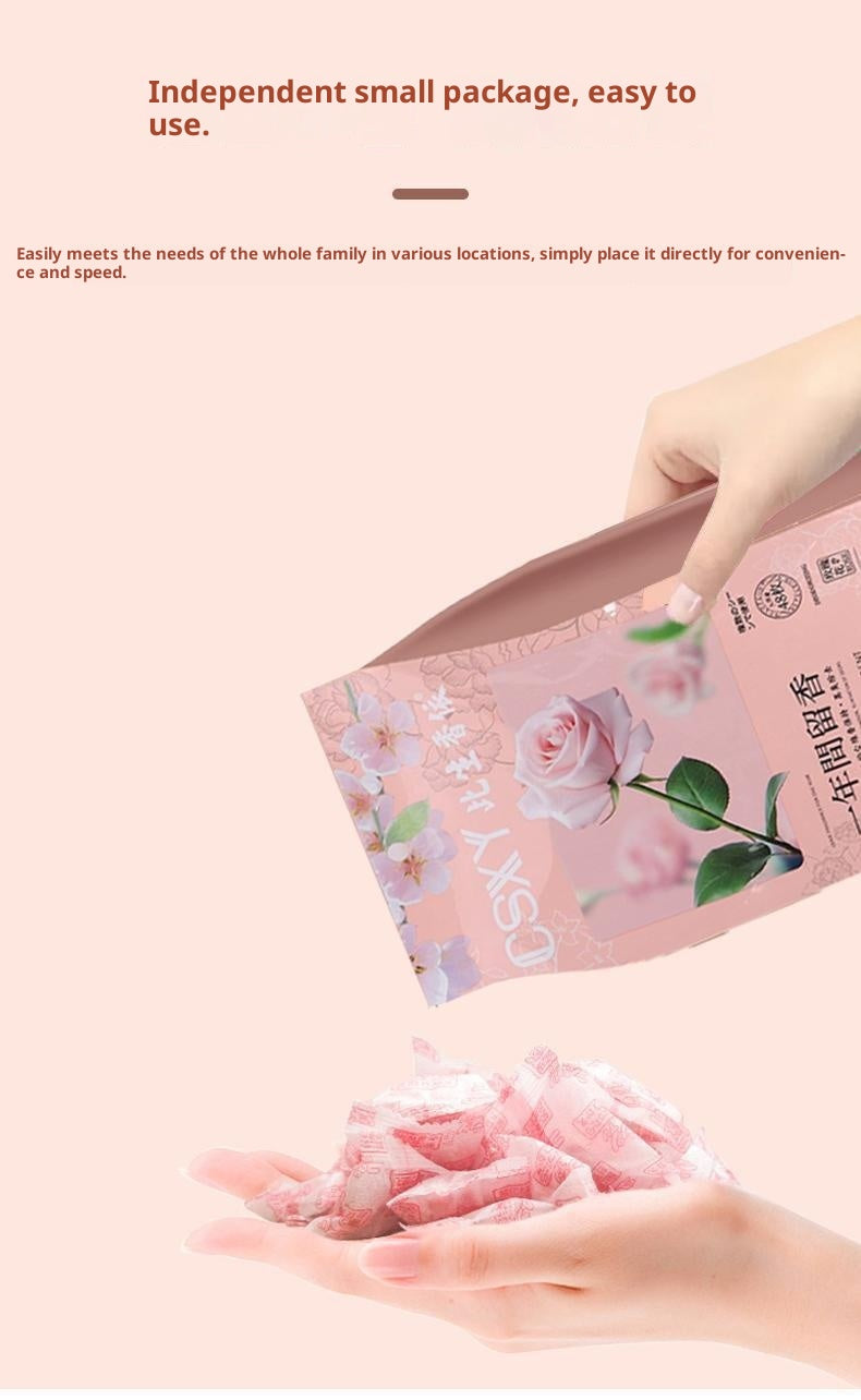 Four Seasons Universal Floral Scent Replacement for Camphor Balls, Individual Sachets for Wardrobe and Bookcase, Anti-Mold, Moisture Absorption, Odor Removal, Indoor Fragrance