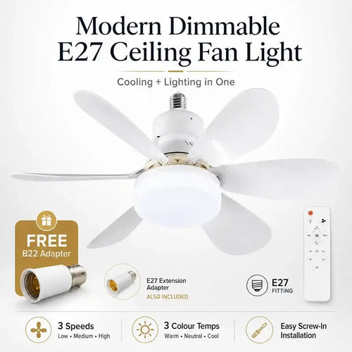 Ceiling Fan Light | 2-in-1 Cooling & Lighting