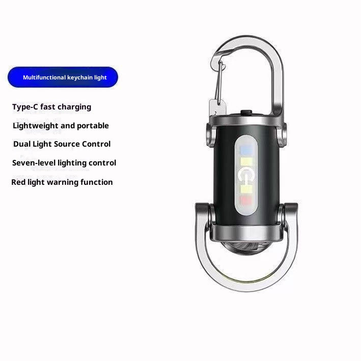 Multifunctional Mini Keychain Light Outdoor Portable Hook Lighting Pocket Light Cross-Border Portable Floodlight Flashlight