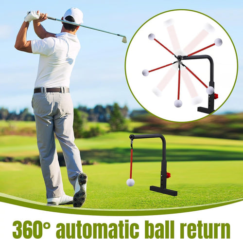 Real Impact Golf Swing Trainer - Practice Smarter, Swing Better - Black/Red