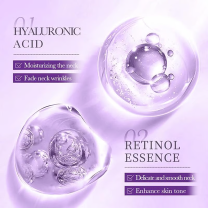 Roller Massage Neck Cream Collagen & Hyaluronic Acid | Firms Neck, Reduces Wrinkles & Double Chin