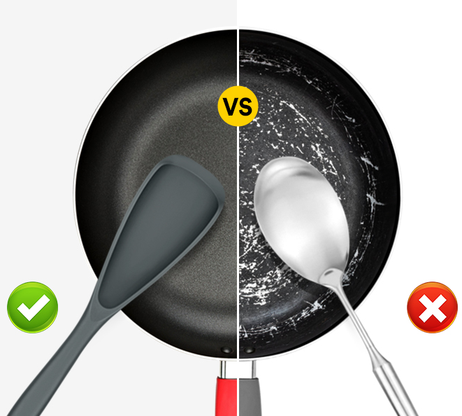 Multifunction Cooking Spoon Spatula for Non Stick Cookware BPA Free One Piece Design