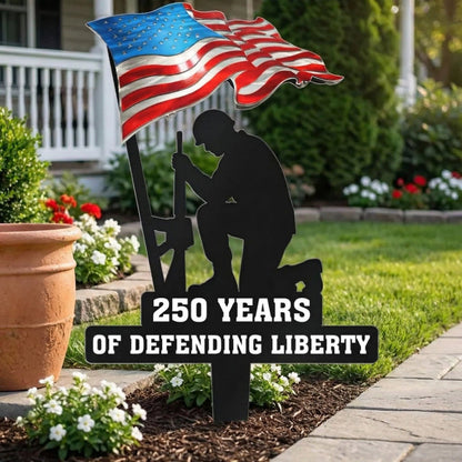 💥🔥 Limited time 57% OFF! First 50 pieces enjoy 57% off! 🔥💥 ✨🇺🇸🗽 23.6" Metal Garden Stake – 🎖️ 250 Years of Defending Liberty