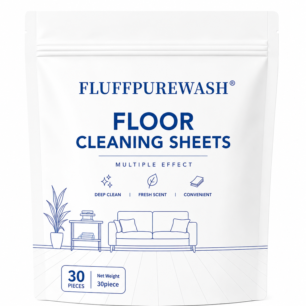 30-Pieces Multi-Effect Floor Cleaning Sheets
