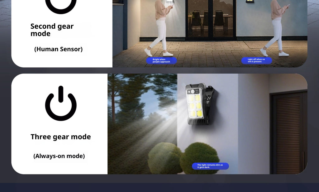 No-Drill Clip Light Solar Lighting Garden Waterproof Sensor Light Outdoor Long Battery Life Street Light LED Light