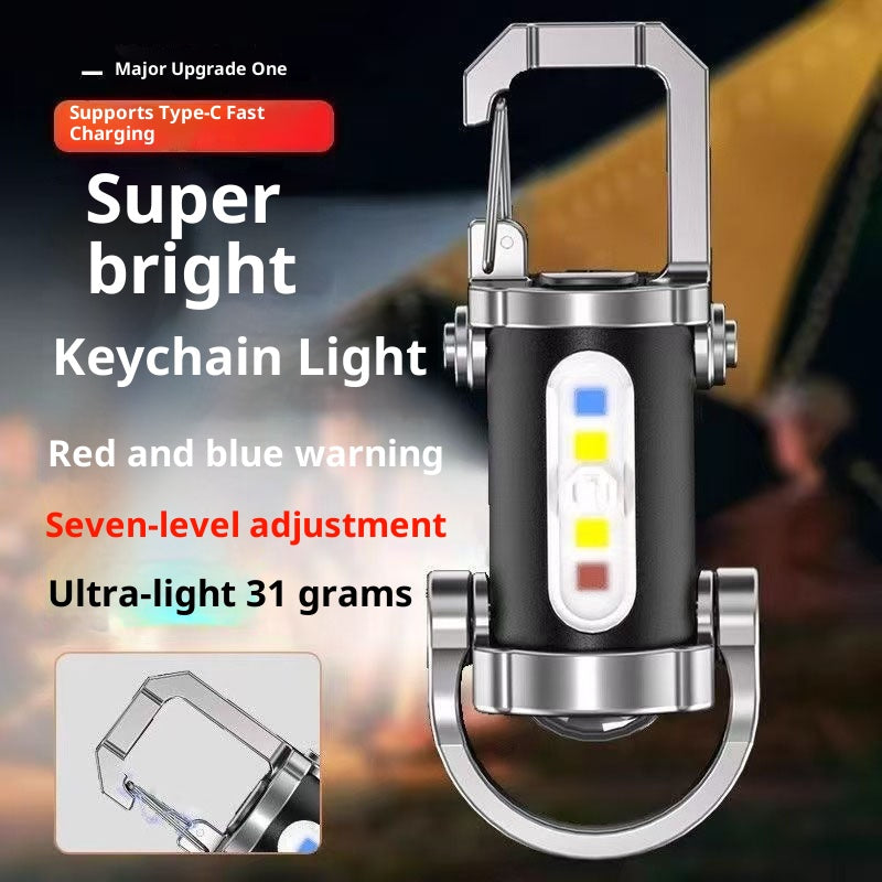 Multifunctional Mini Keychain Light Outdoor Portable Hook Lighting Pocket Light Cross-Border Portable Floodlight Flashlight