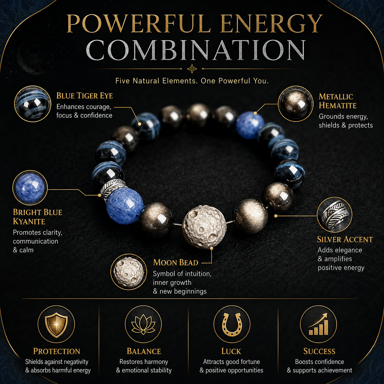🔥 Meteorite Wealth Emperor Bracelet – Unlock Explosive Career Breakthroughs, Massive Opportunity Attraction & Unbreakable Financial Empire Building