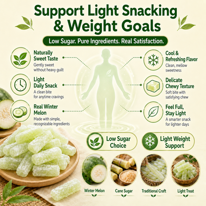 💪Say goodbye to high-calorie snacking—eat clean, stay lean! 🍨 Snow Jade Melon Bites