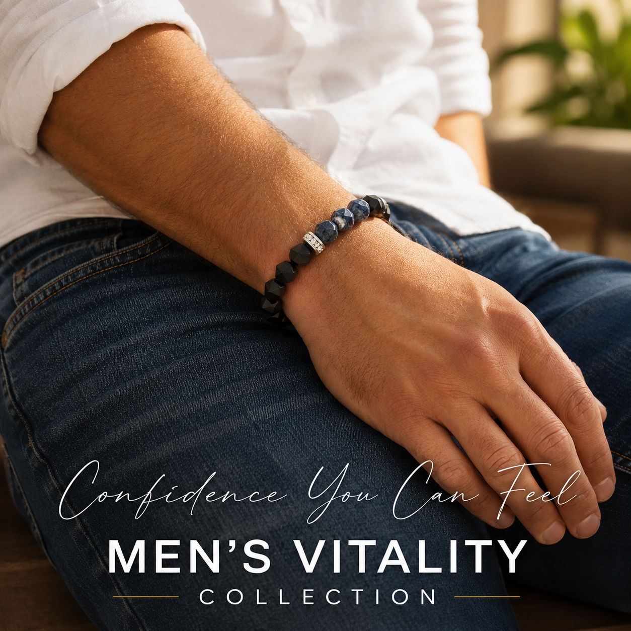 🔥Men’s Strength & Vitality Bracelet💪Upgrade Your Energy, Style, and Confidence🌕Midnight Atlas Sovereign Bracelet