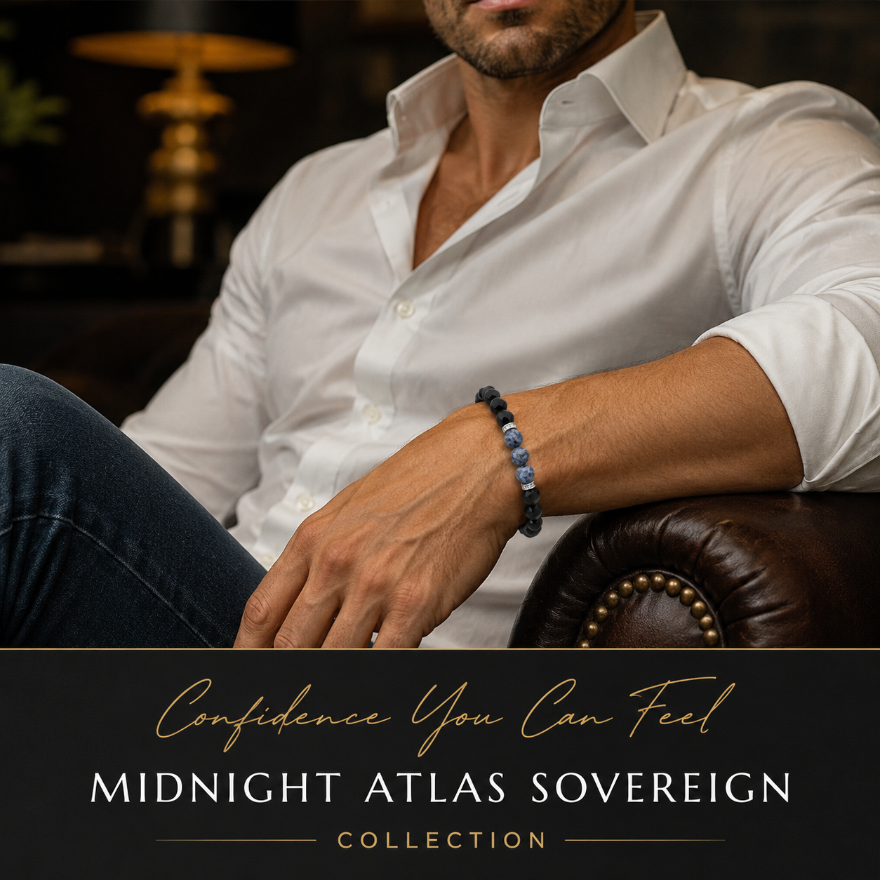 🔥Men’s Strength & Vitality Bracelet💪Upgrade Your Energy, Style, and Confidence🌕Midnight Atlas Sovereign Bracelet