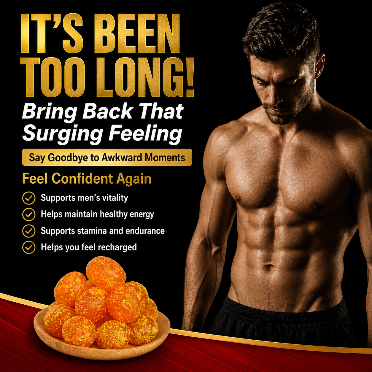 🔥More Energy More Stamina More Bedroom Drive Daily Wellness Support For Men