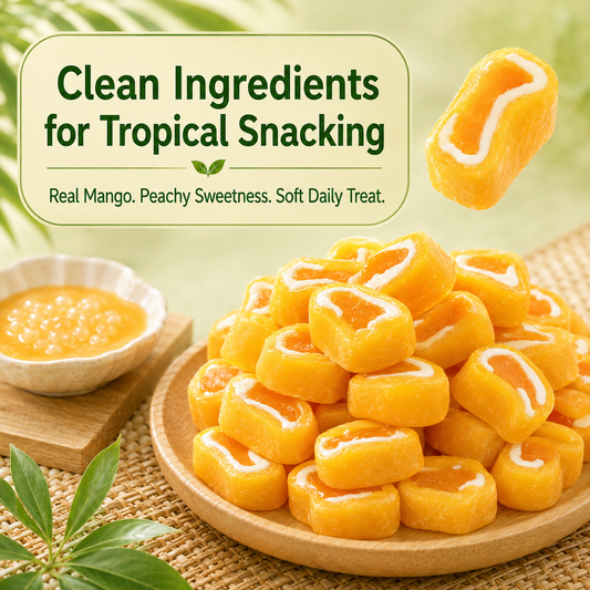 💪Say goodbye to high-calorie snacking—eat clean, stay lean! 🍨Mango Peach Sago Royale