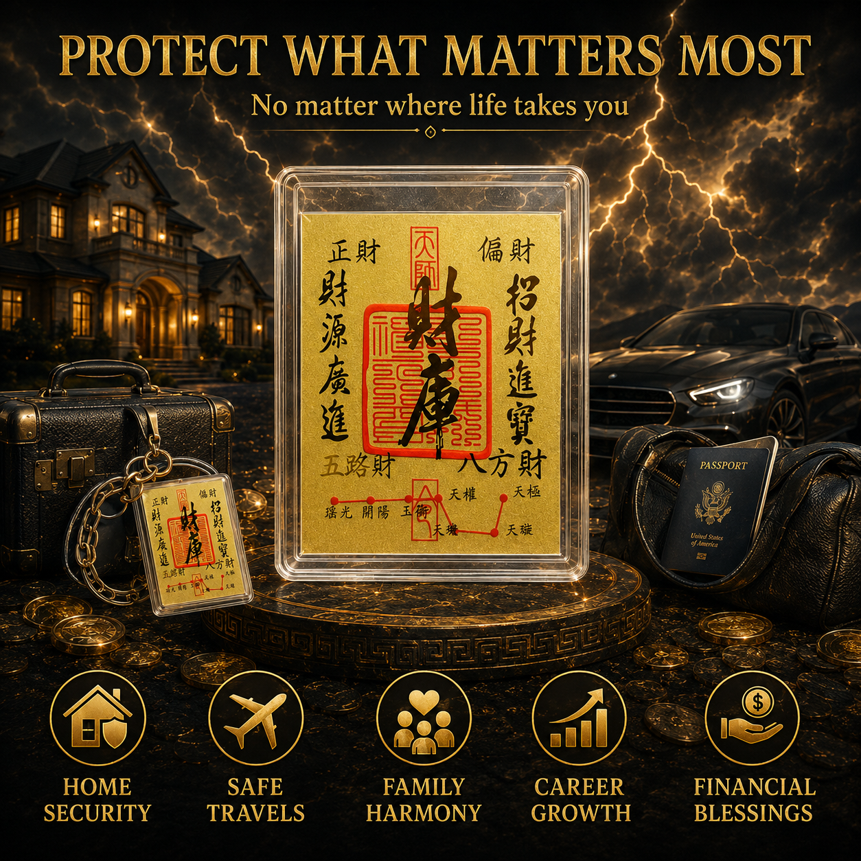 💰 All-Purpose Thunder Talisman – Dispel Evil & Protect Everything💸