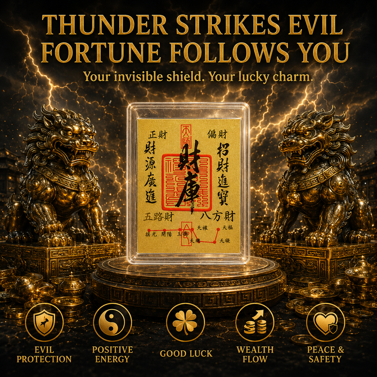💰 All-Purpose Thunder Talisman – Dispel Evil & Protect Everything💸
