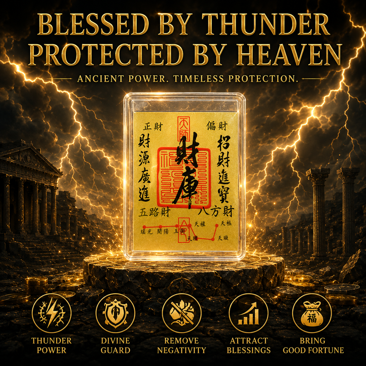 💰 All-Purpose Thunder Talisman – Dispel Evil & Protect Everything💸