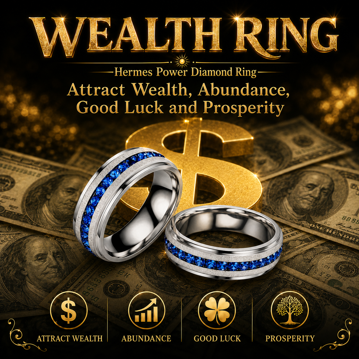 💰 Fortune Flow Money Ring – Attract Wealth & Abundance💸