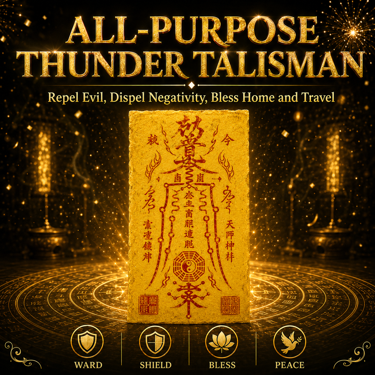 💰 All-Purpose Thunder Talisman – Dispel Evil & Protect Everything💸