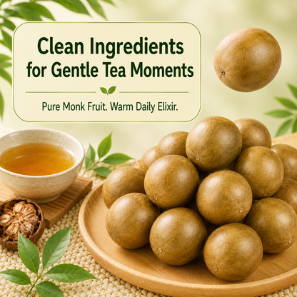 💪Say goodbye to high-calorie snacking—eat clean, stay lean! 🍨 Golden Zen Monk Fruit Elixir