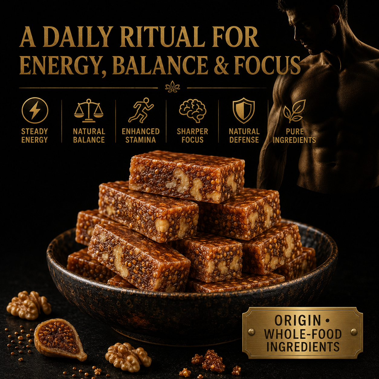 ⚡ Aurevia™ Premium Fig & Walnut Bites — Natural Energy Bites for Stamina & Focus