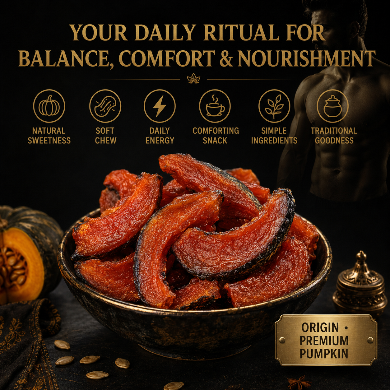 🔥Ultimate Testosterone & Performance Revival Zinc-🎃Powered Sun-Dried Pumpkin Slices for Better Bedroom Performance | Support Explosive Energy, Stamina & Bedroom Confidence Naturally