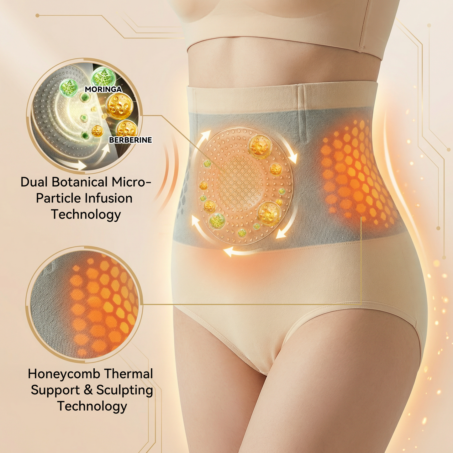 Moringa & Berberine 4‑In‑1 Micro‑Particle Sculpting & Fat‑Burn Shorts