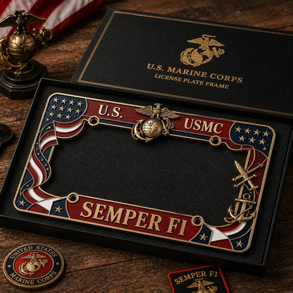 🔥LAST DAY 49% OFF- U.S. Marine Corps Semper Fi License Plate Frame