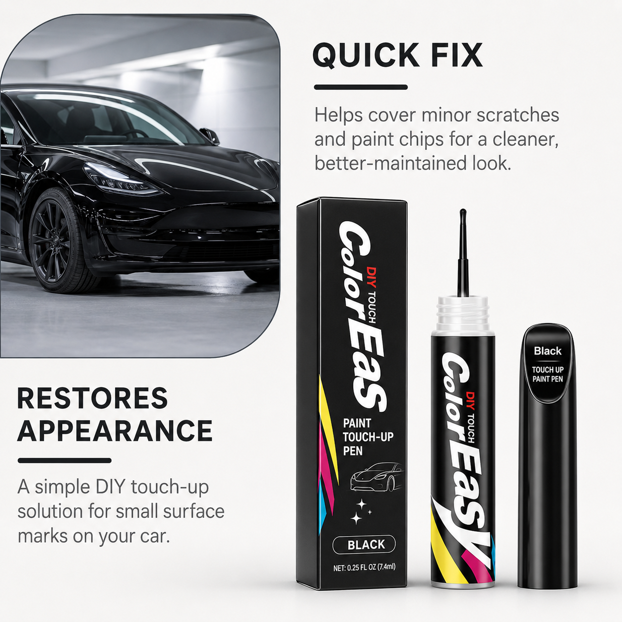 🔥Buy 2 get 1 Free 🚨Small Scratches Can Ruin Your Car’s Clean Look🚨 - ScratchFix Car Touch-Up Paint Pen 🏆