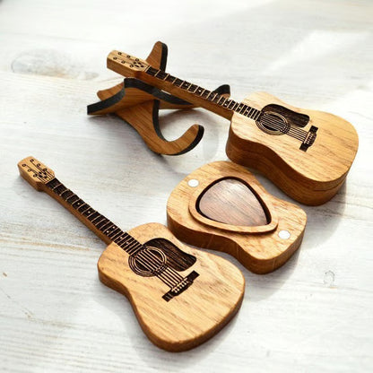 🎸100% Handmade Mini Cute Edition Wooden Guitar Plectrum Case(𝐉𝐚𝐤𝐞 𝐖𝐢𝐥𝐬𝐨𝐧 𝐇𝐚𝐧𝐝𝐦𝐚𝐝𝐞®) - BUY 2 FREE SHIPPING