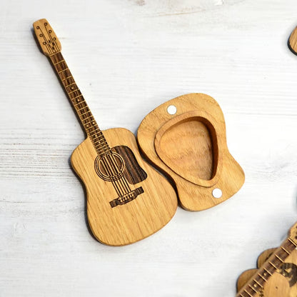 🎸100% Handmade Mini Cute Edition Wooden Guitar Plectrum Case(𝐉𝐚𝐤𝐞 𝐖𝐢𝐥𝐬𝐨𝐧 𝐇𝐚𝐧𝐝𝐦𝐚𝐝𝐞®) - BUY 2 FREE SHIPPING