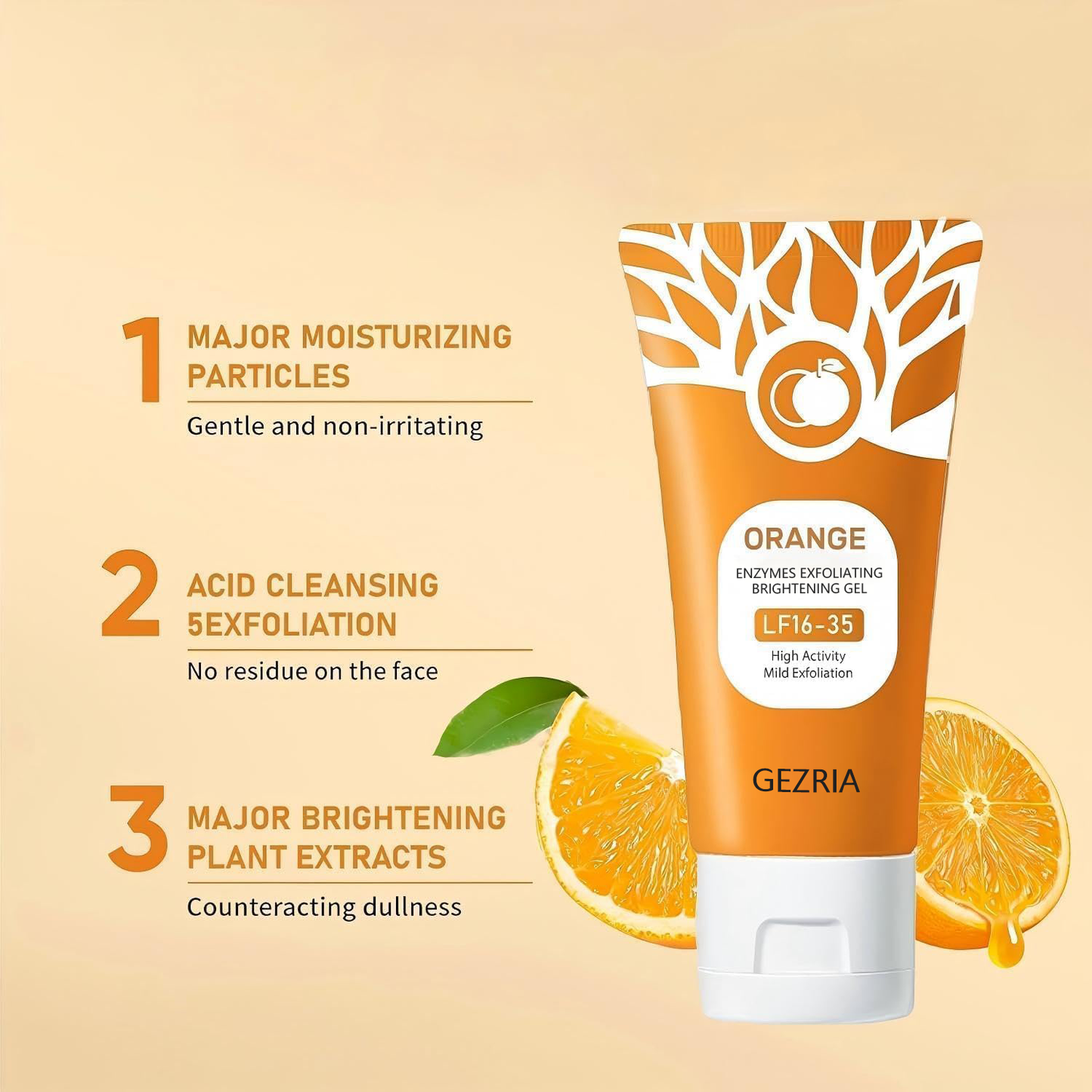 Buy 2 Get 2 FREE Today 🎁! Say Goodbye to Dull, Rough Skin! GEZRIA Orange Enzyme Exfoliating Gel 🍊