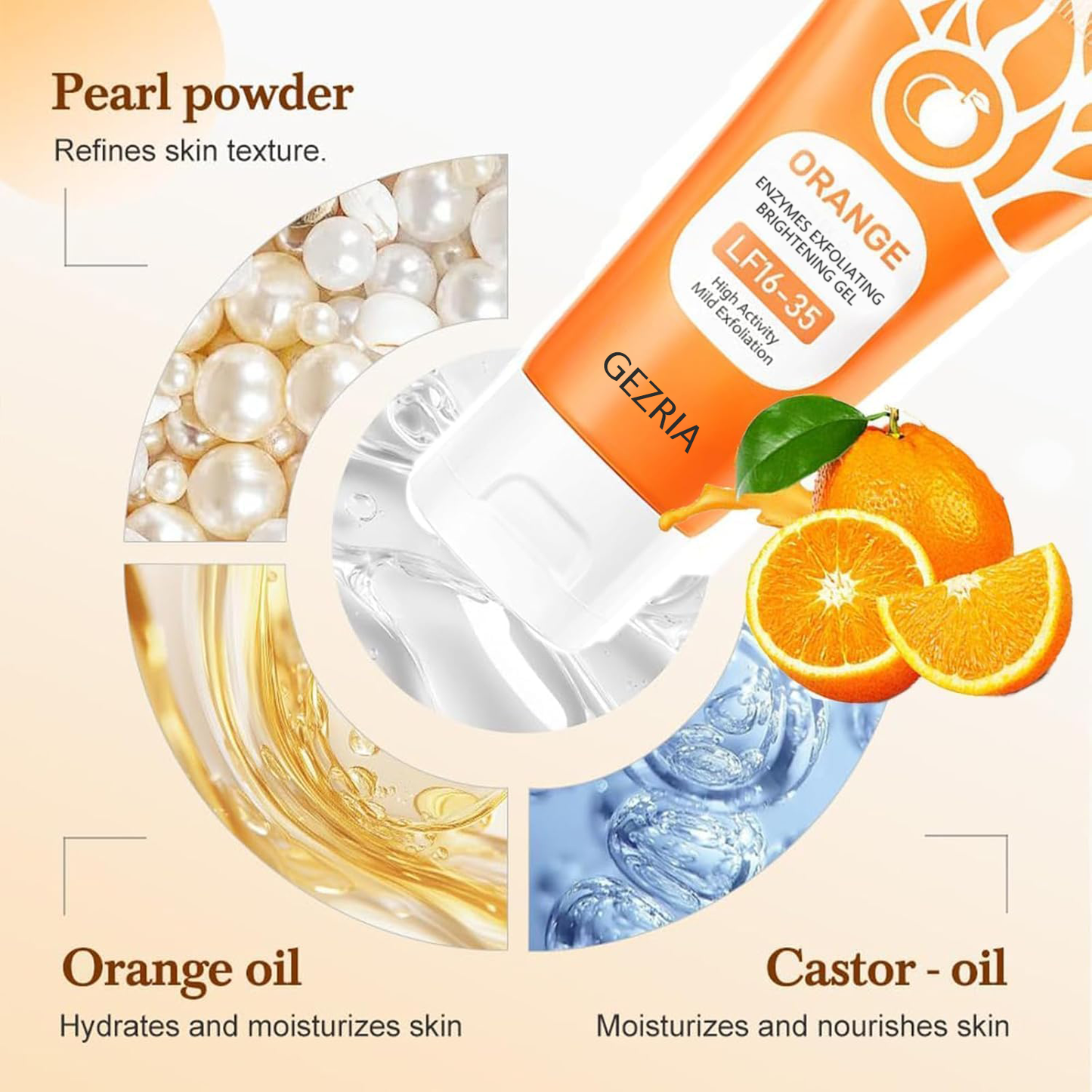 Buy 2 Get 2 FREE Today 🎁! Say Goodbye to Dull, Rough Skin! GEZRIA Orange Enzyme Exfoliating Gel 🍊