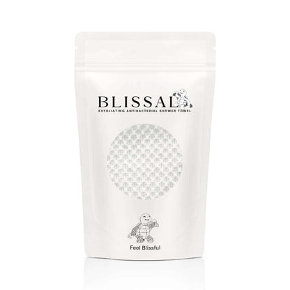 Blissal Exfoliating Antibacterial Shower Towel - White (NEW)
