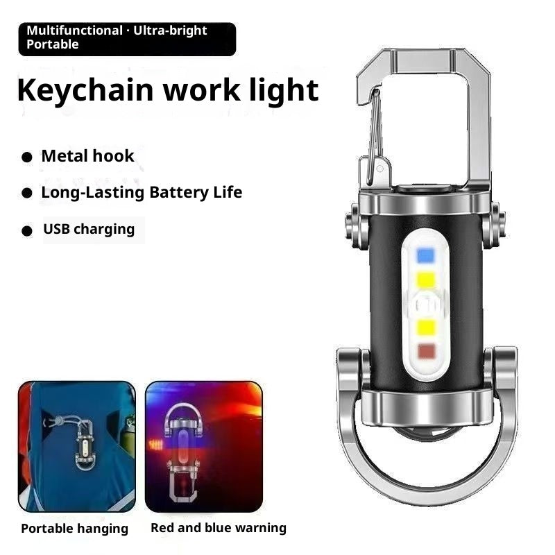 Multifunctional Mini Keychain Light Outdoor Portable Hook Lighting Pocket Light Cross-Border Portable Floodlight Flashlight