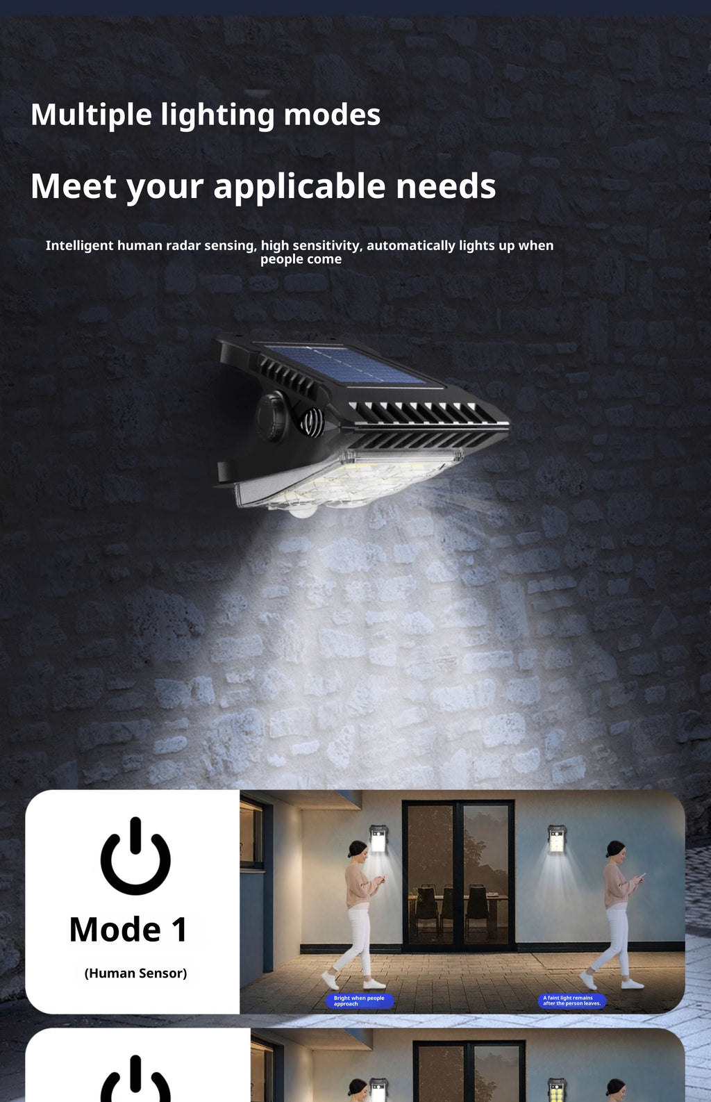 No-Drill Clip Light Solar Lighting Garden Waterproof Sensor Light Outdoor Long Battery Life Street Light LED Light