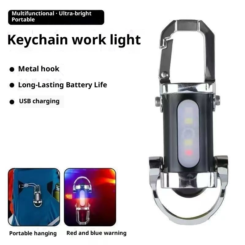 Multifunctional Mini Keychain Light Outdoor Portable Hook Lighting Pocket Light Cross-Border Portable Floodlight Flashlight