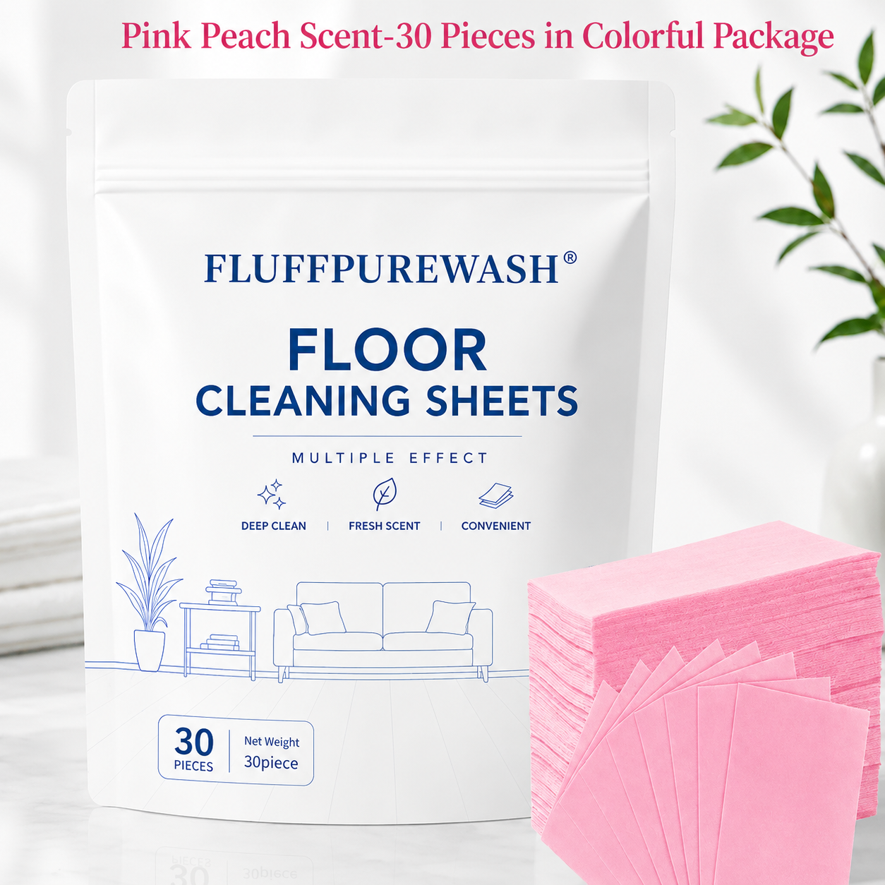 30-Pieces Multi-Effect Floor Cleaning Sheets