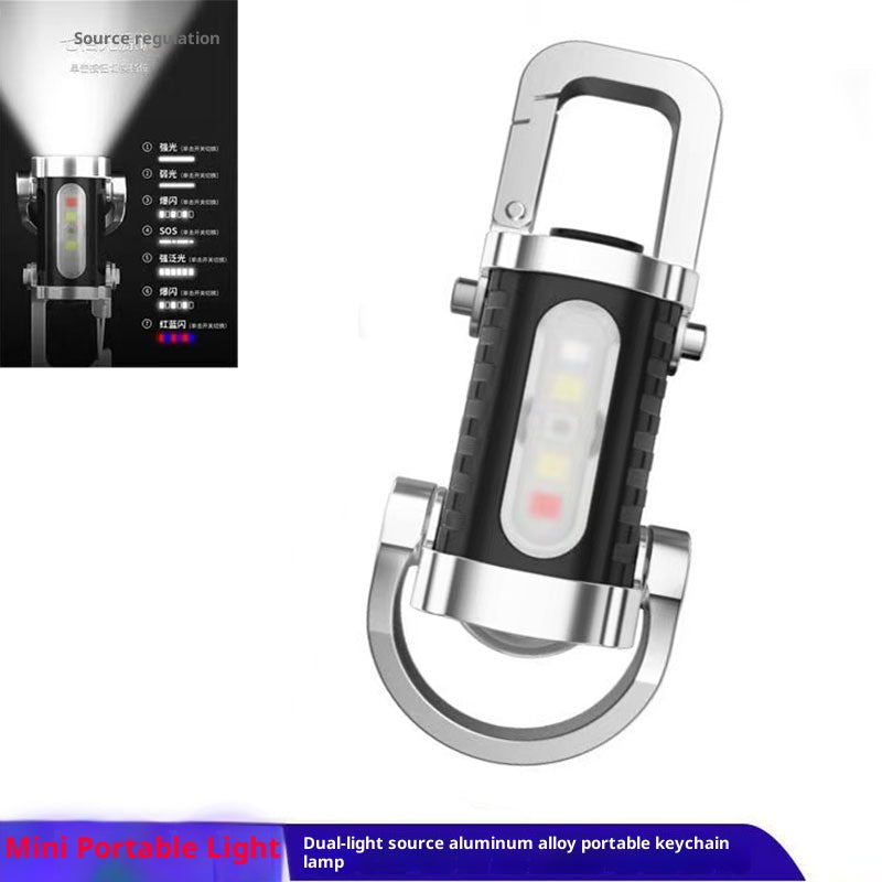 Multifunctional Mini Keychain Light Outdoor Portable Hook Lighting Pocket Light Cross-Border Portable Floodlight Flashlight