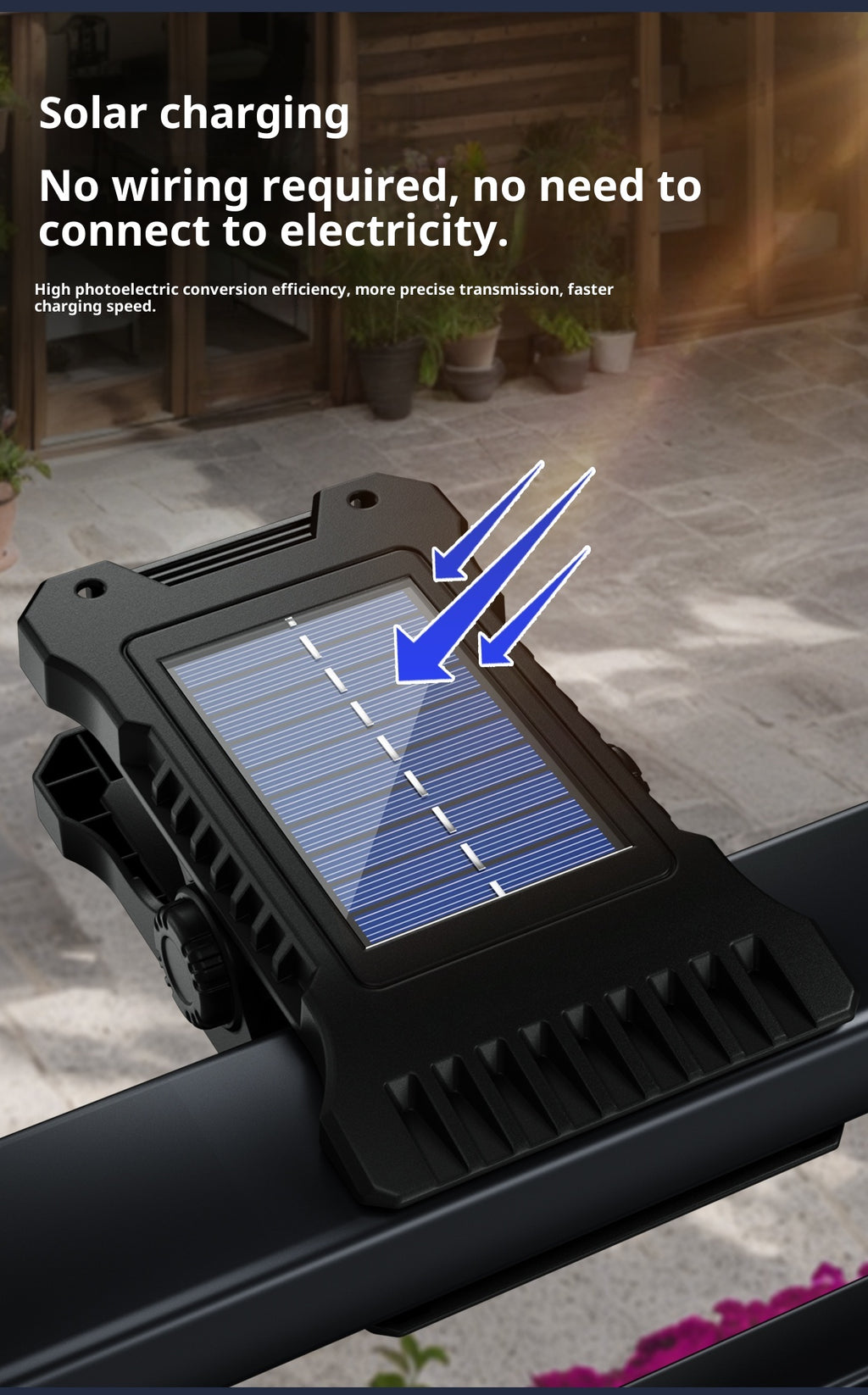 No-Drill Clip Light Solar Lighting Garden Waterproof Sensor Light Outdoor Long Battery Life Street Light LED Light