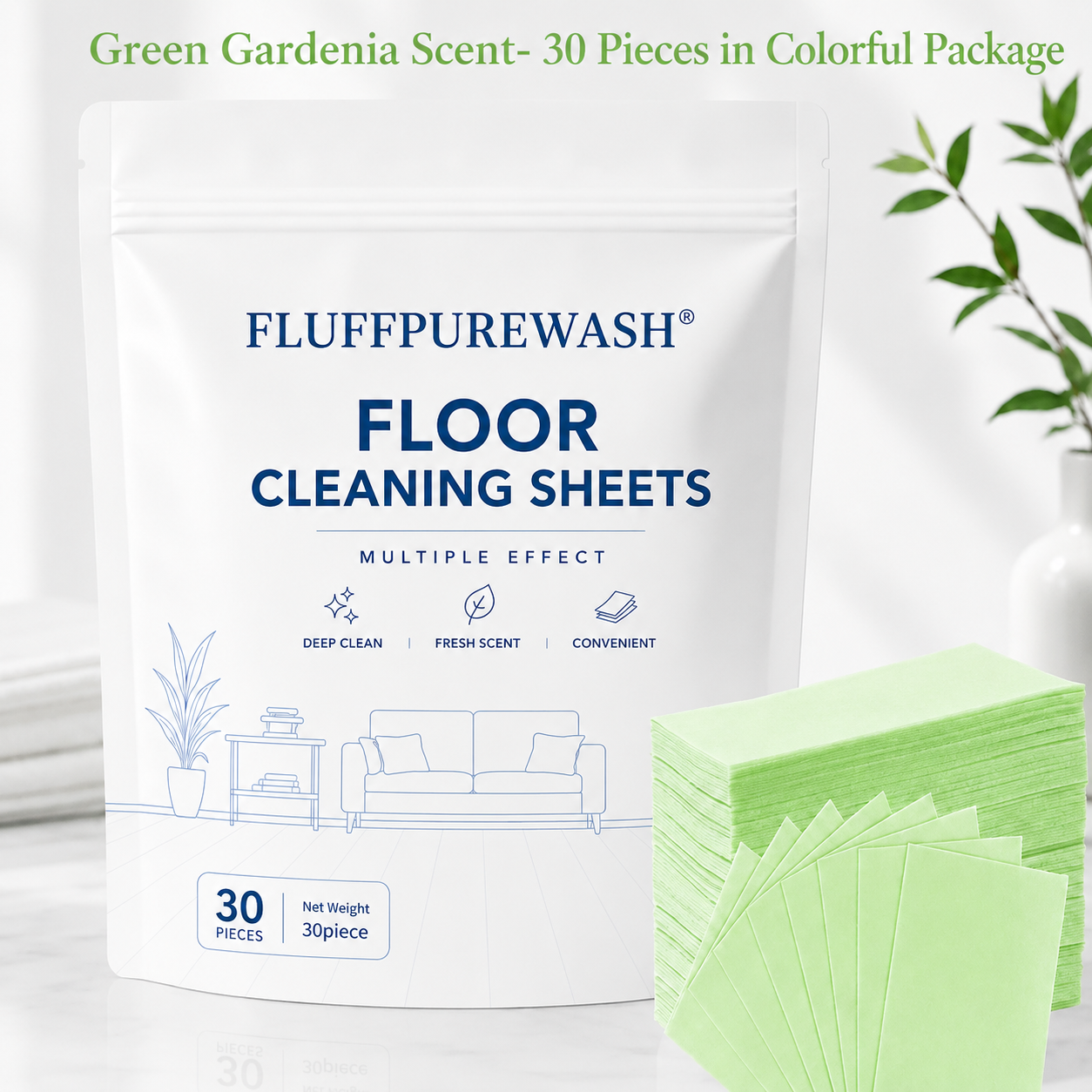 30-Pieces Multi-Effect Floor Cleaning Sheets