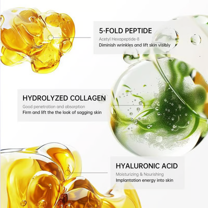Roller Massage Neck Cream Collagen & Hyaluronic Acid | Firms Neck, Reduces Wrinkles & Double Chin