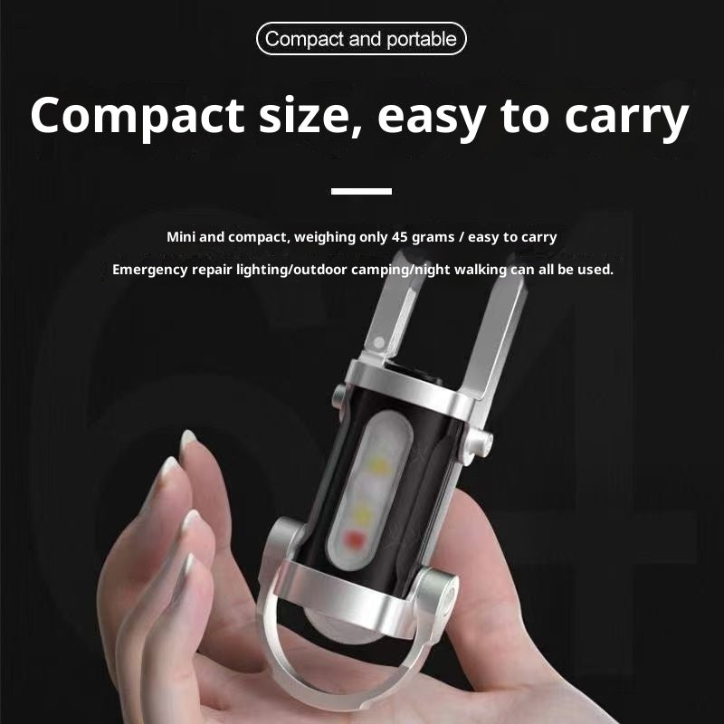 Multifunctional Mini Keychain Light Outdoor Portable Hook Lighting Pocket Light Cross-Border Portable Floodlight Flashlight