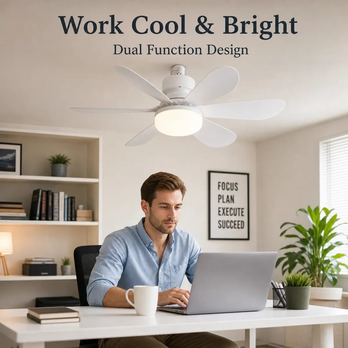 Ceiling Fan Light | 2-in-1 Cooling & Lighting