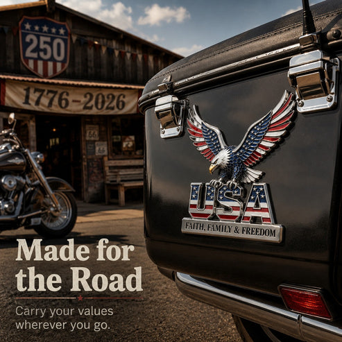 Faith Family Freedom Metal Emblem detail image