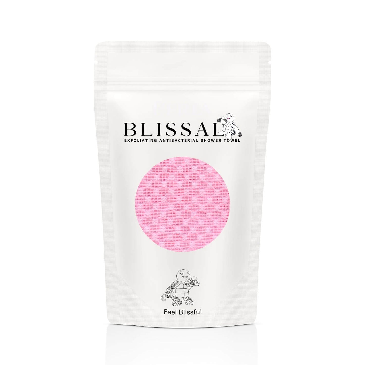 Blissal Exfoliating Antibacterial Shower Towel - Pink