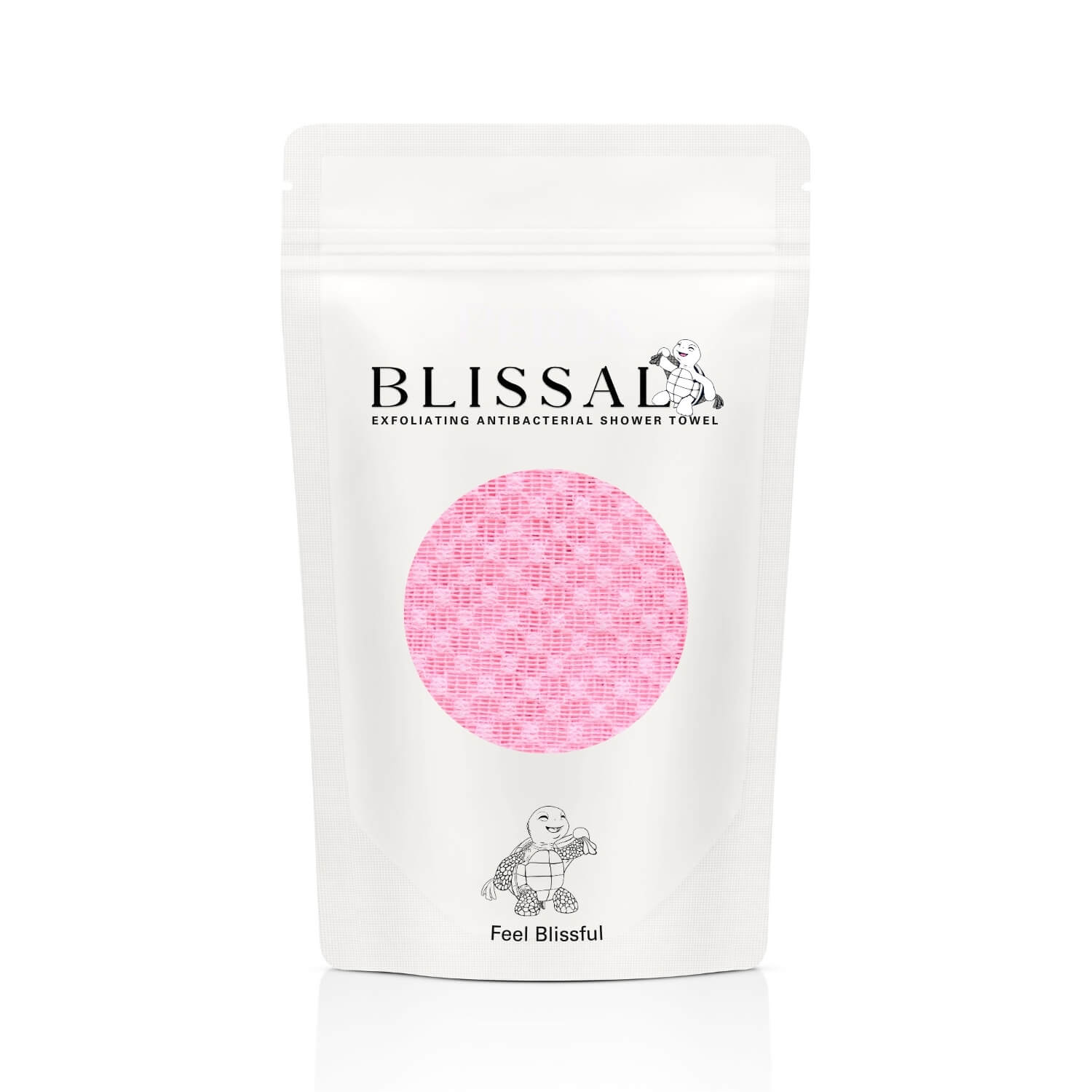 Blissal Exfoliating Antibacterial Shower Towel - Pink
